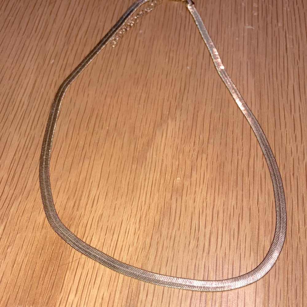 Solid Gold Fill Herringbone necklace